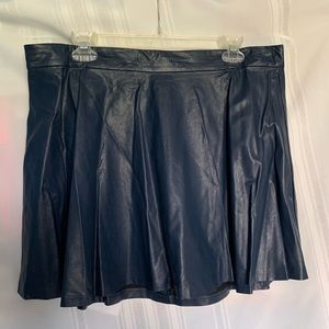 Blue “Pleather” Skirt